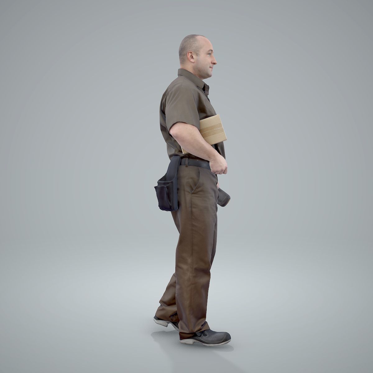 Standing Delivery Man with Uniform WMan0305-HD2-O01P01-S 3D model_36