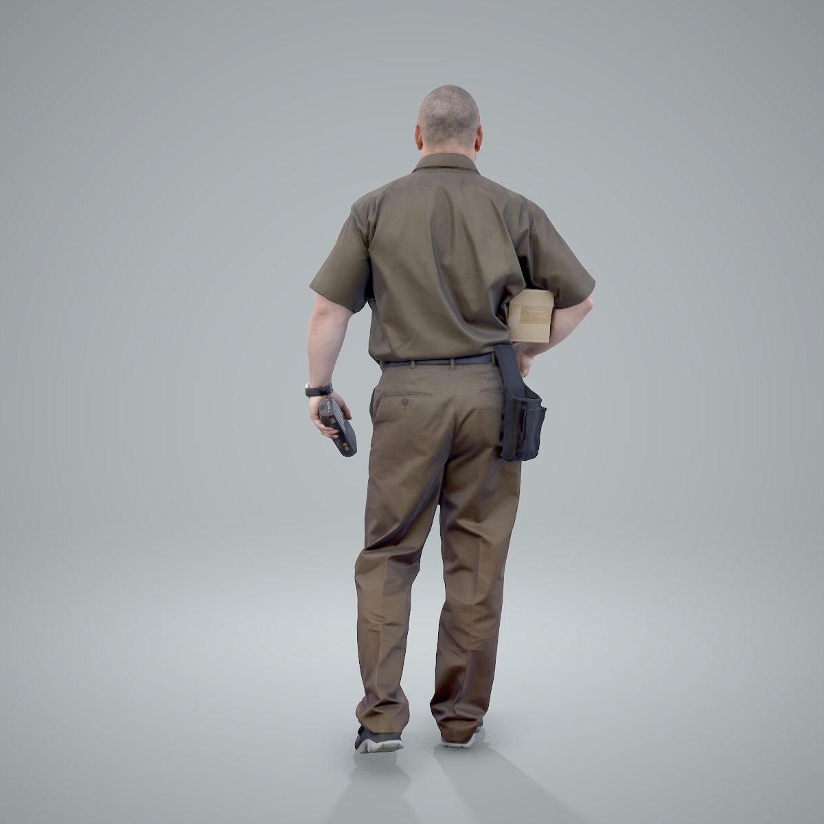 Standing Delivery Man with Uniform WMan0305-HD2-O01P01-S 3D model_44