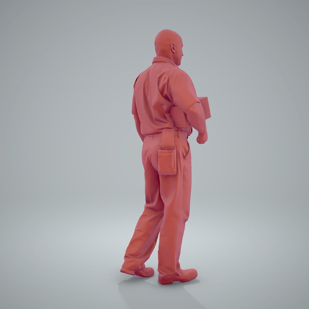 Standing Delivery Man with Uniform WMan0305-HD2-O01P01-S 3D model_59