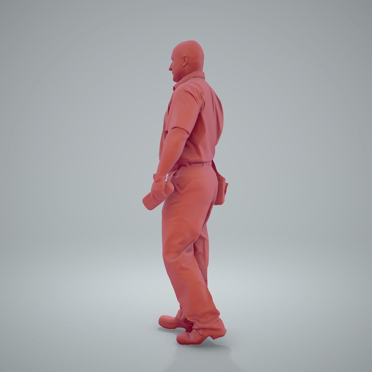 Standing Delivery Man with Uniform WMan0305-HD2-O01P01-S 3D model_20