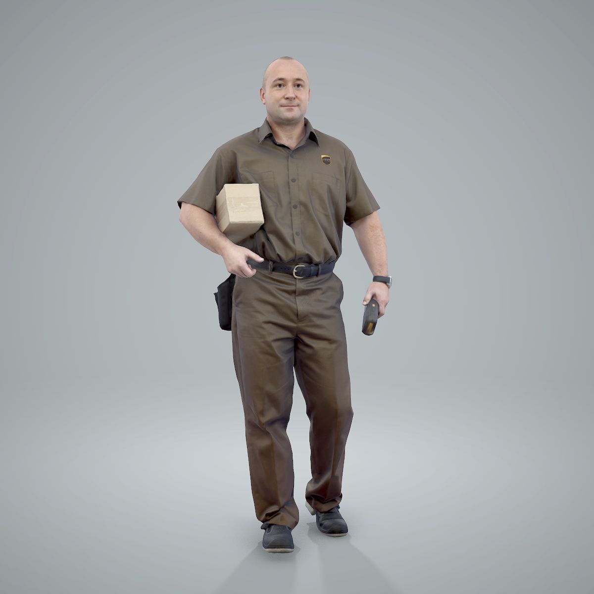 Standing Delivery Man with Uniform WMan0305-HD2-O01P01-S 3D model_68