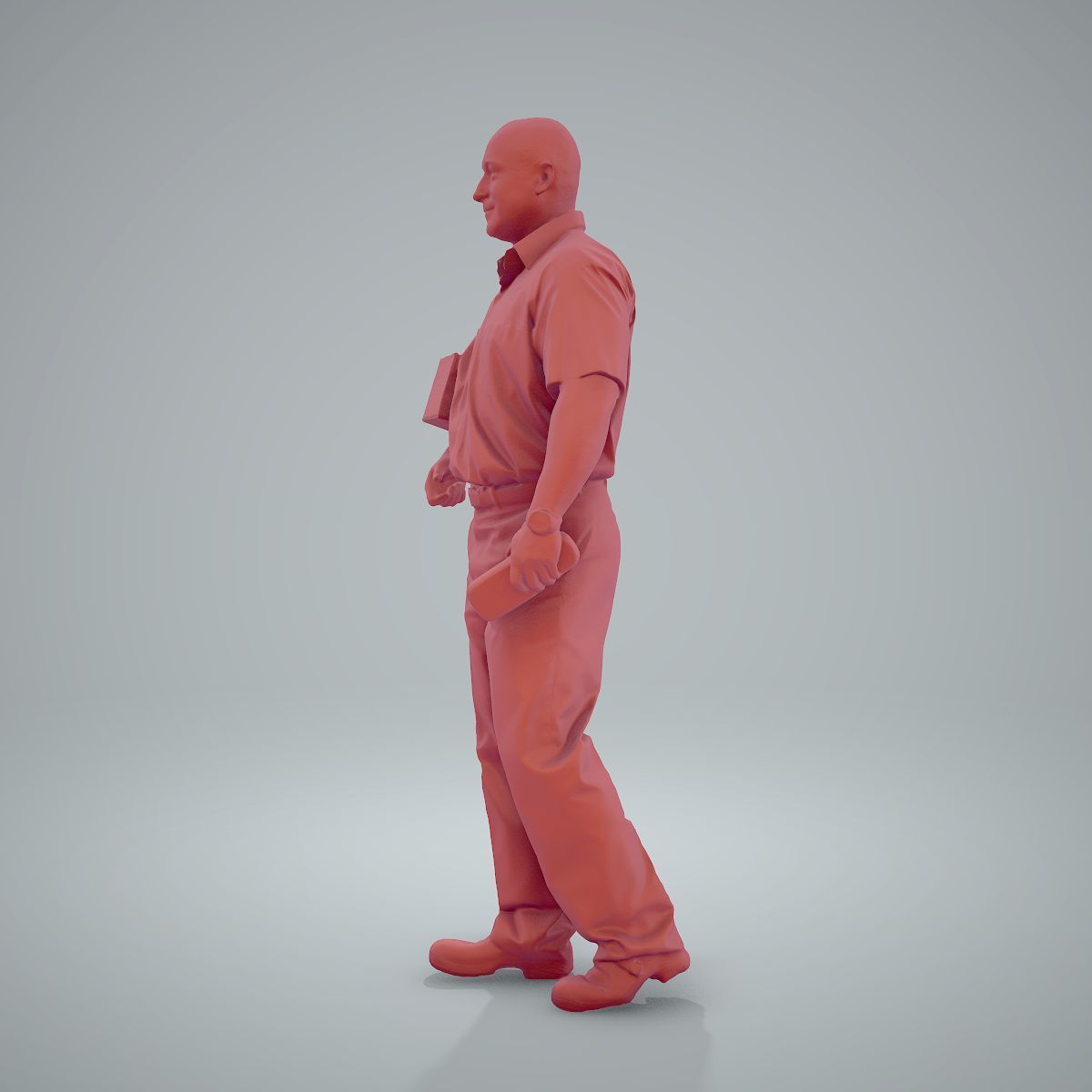 Standing Delivery Man with Uniform WMan0305-HD2-O01P01-S 3D model_61