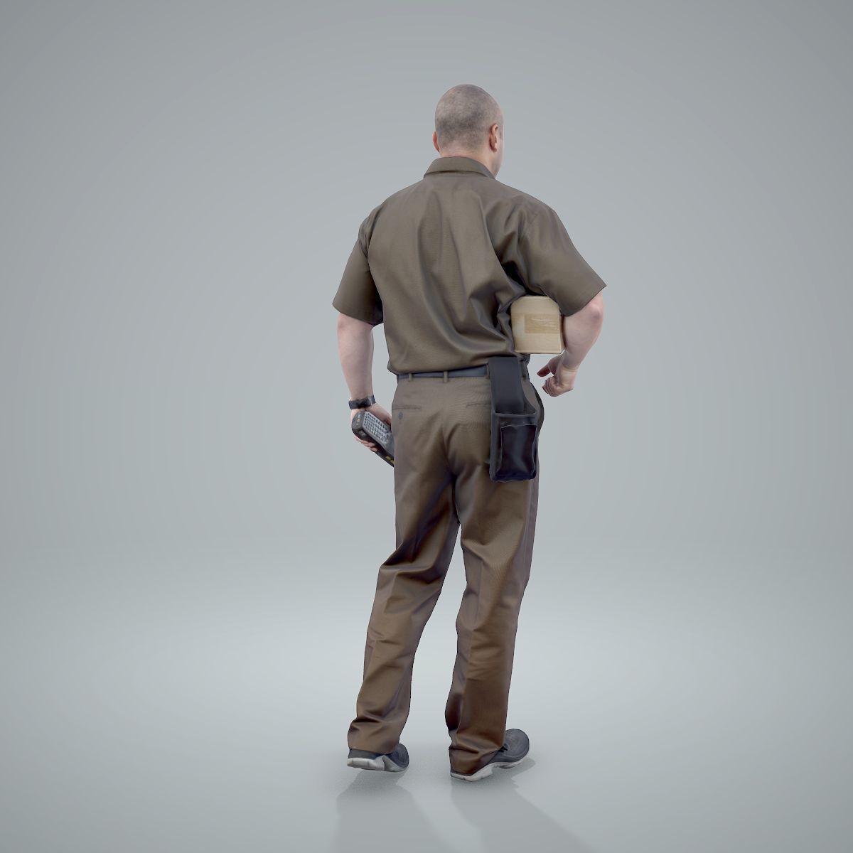 Standing Delivery Man with Uniform WMan0305-HD2-O01P01-S 3D model_48