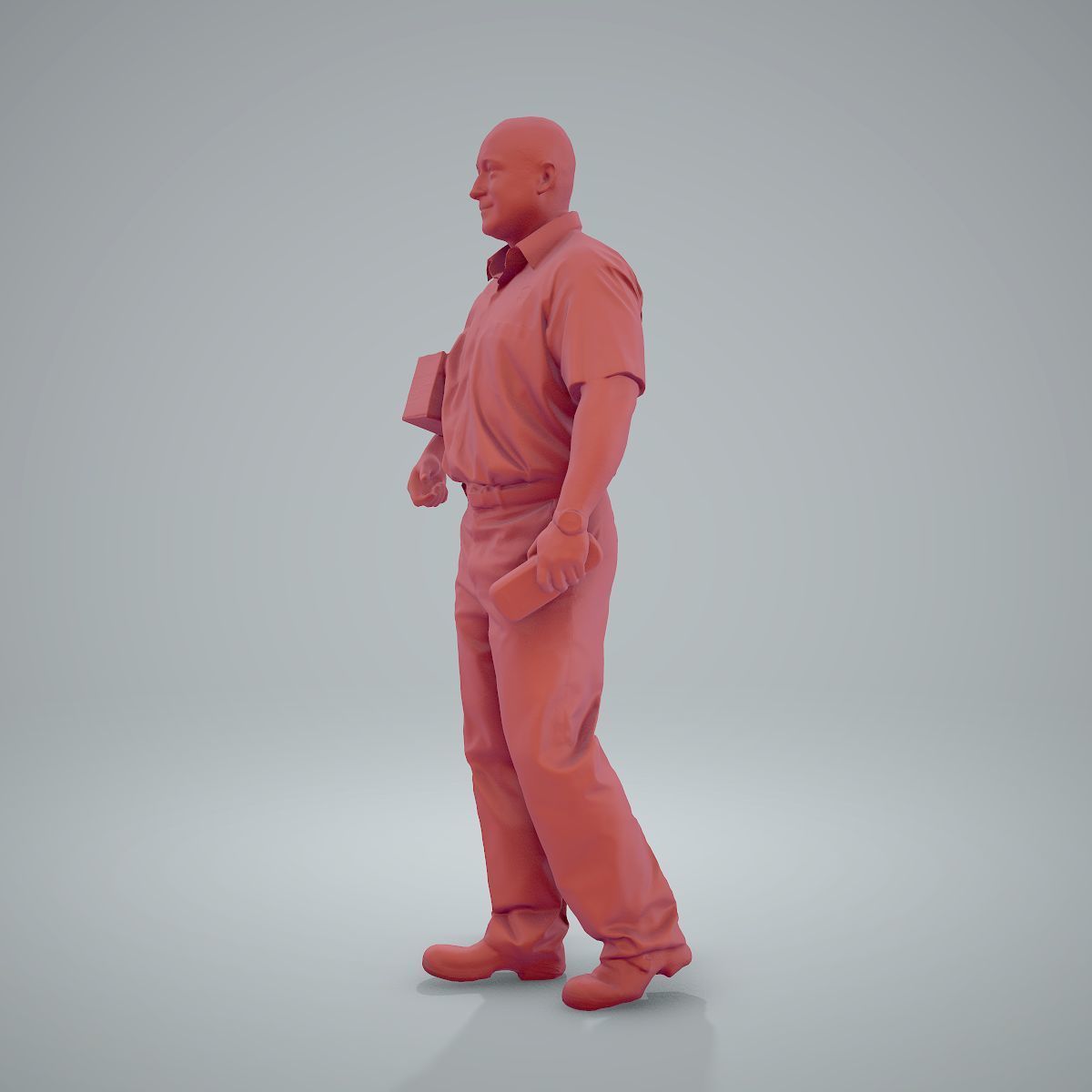 Standing Delivery Man with Uniform WMan0305-HD2-O01P01-S 3D model_29
