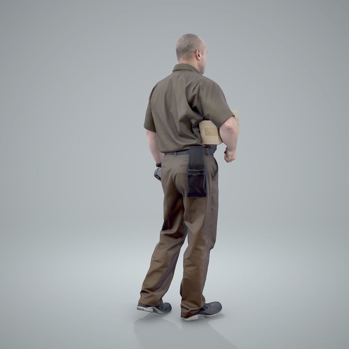 Standing Delivery Man with Uniform WMan0305-HD2-O01P01-S 3D model_45