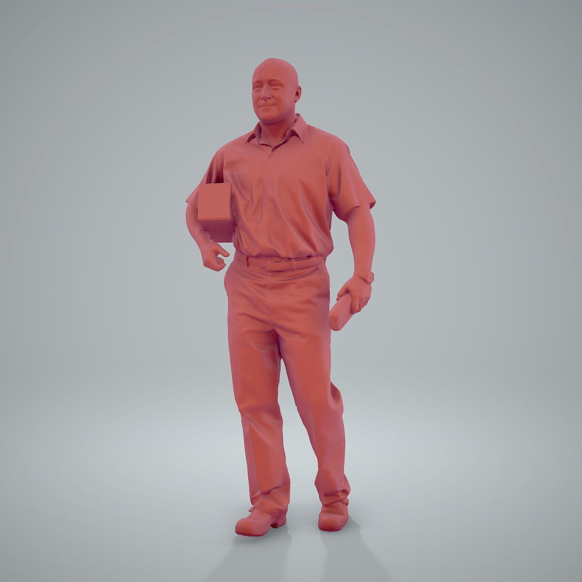 Standing Delivery Man with Uniform WMan0305-HD2-O01P01-S 3D model_58