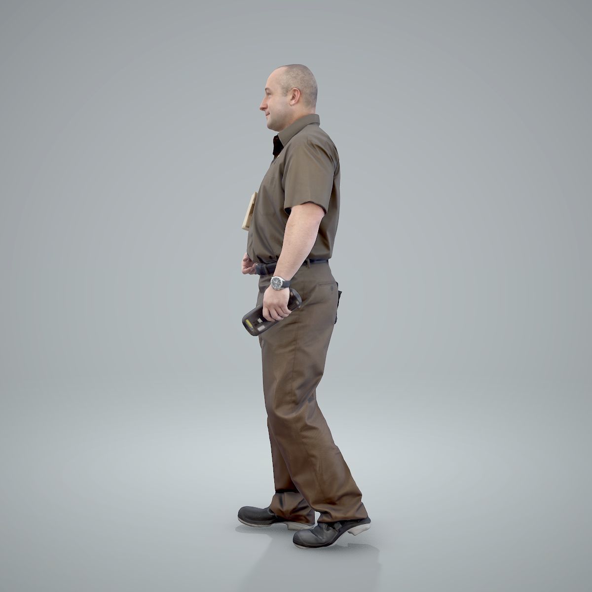 Standing Delivery Man with Uniform WMan0305-HD2-O01P01-S 3D model_73