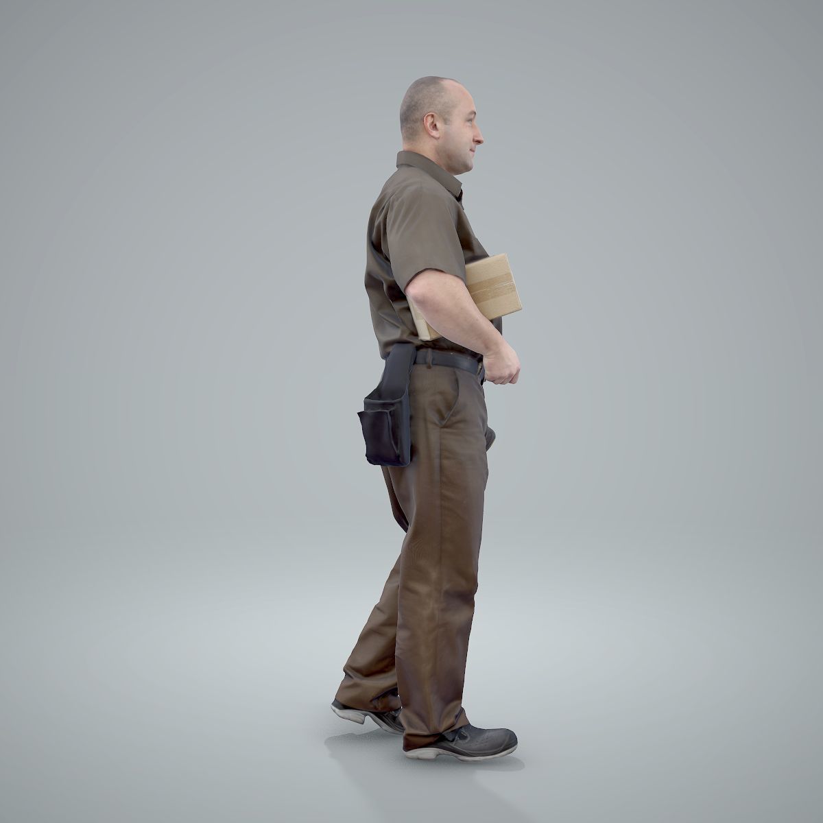 Standing Delivery Man with Uniform WMan0305-HD2-O01P01-S 3D model_69