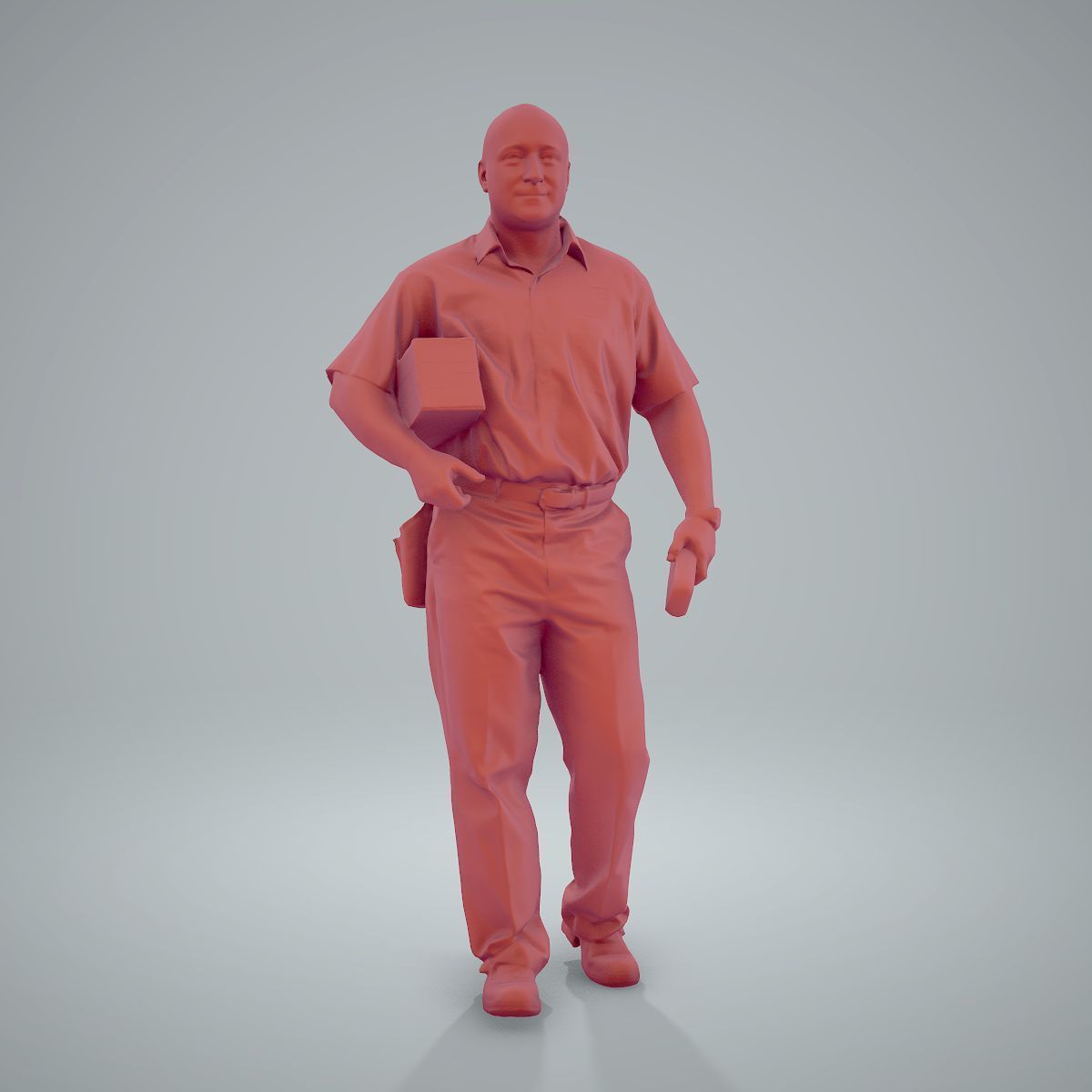 Standing Delivery Man with Uniform WMan0305-HD2-O01P01-S 3D model_37