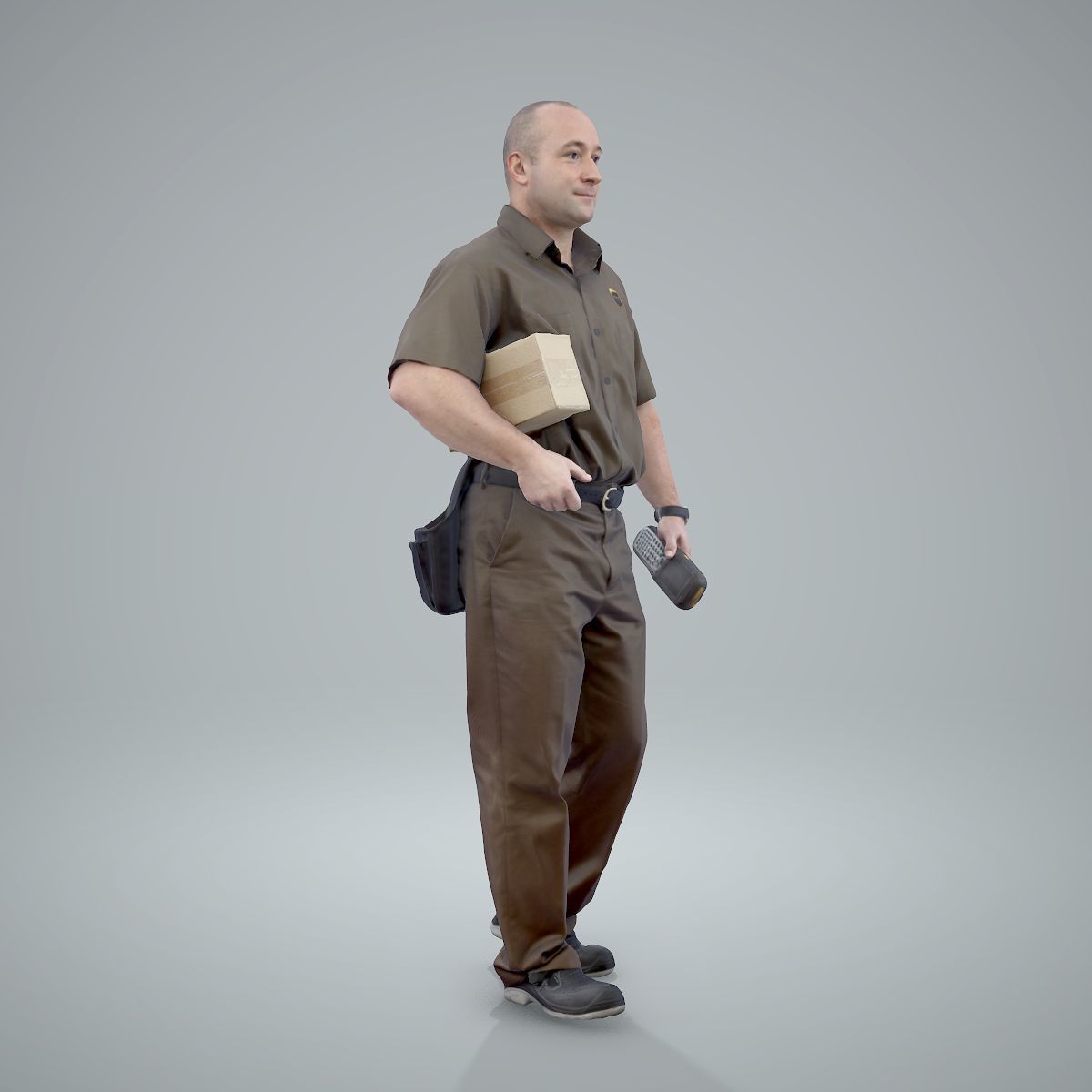Standing Delivery Man with Uniform WMan0305-HD2-O01P01-S 3D model_3