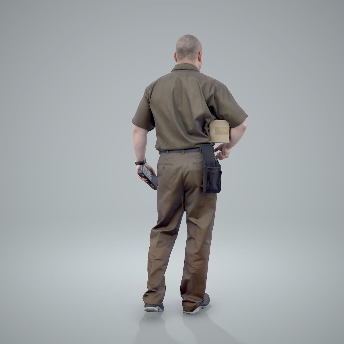 Standing Delivery Man with Uniform WMan0305-HD2-O01P01-S 3D model_42