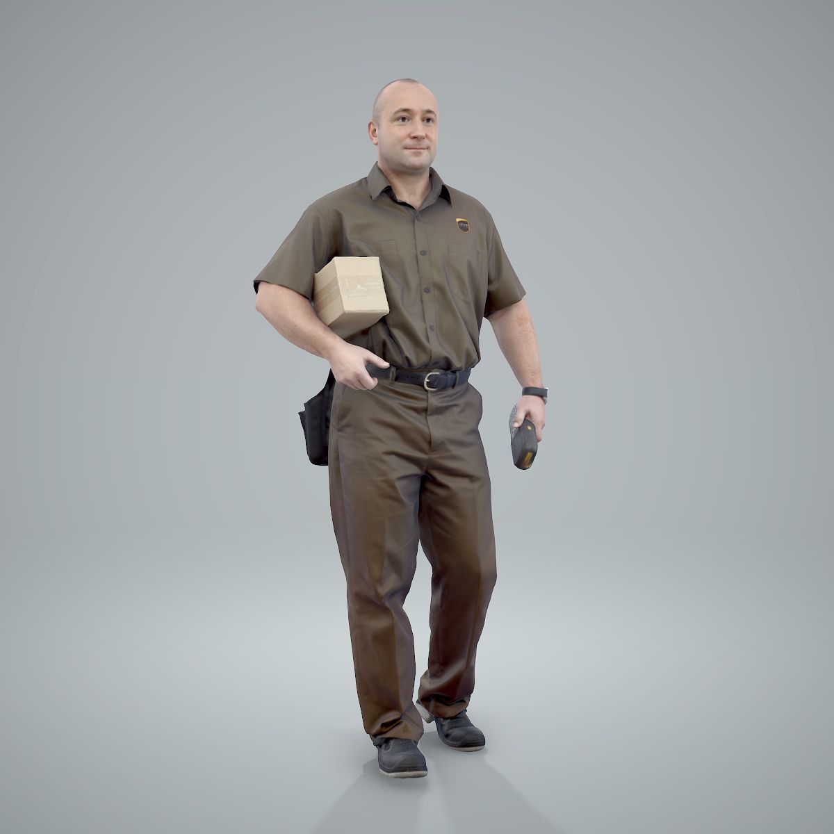 Standing Delivery Man with Uniform WMan0305-HD2-O01P01-S 3D model_70