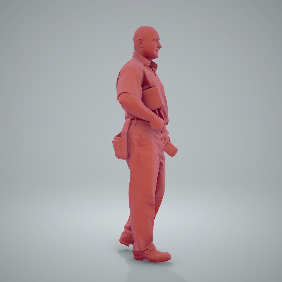 Standing Delivery Man with Uniform WMan0305-HD2-O01P01-S 3D model_22