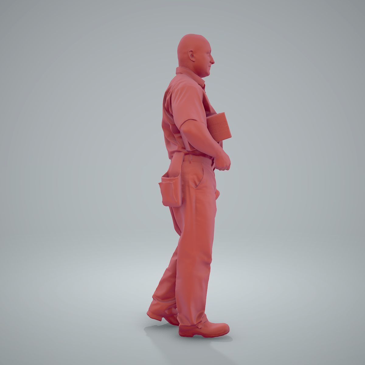Standing Delivery Man with Uniform WMan0305-HD2-O01P01-S 3D model_17
