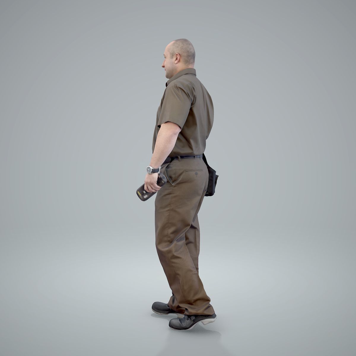 Standing Delivery Man with Uniform WMan0305-HD2-O01P01-S 3D model_6