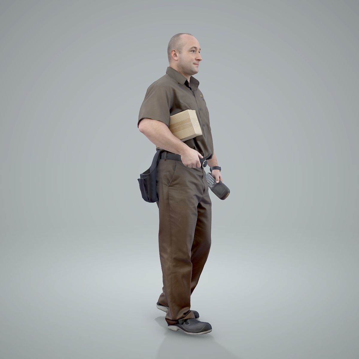 Standing Delivery Man with Uniform WMan0305-HD2-O01P01-S 3D model_4