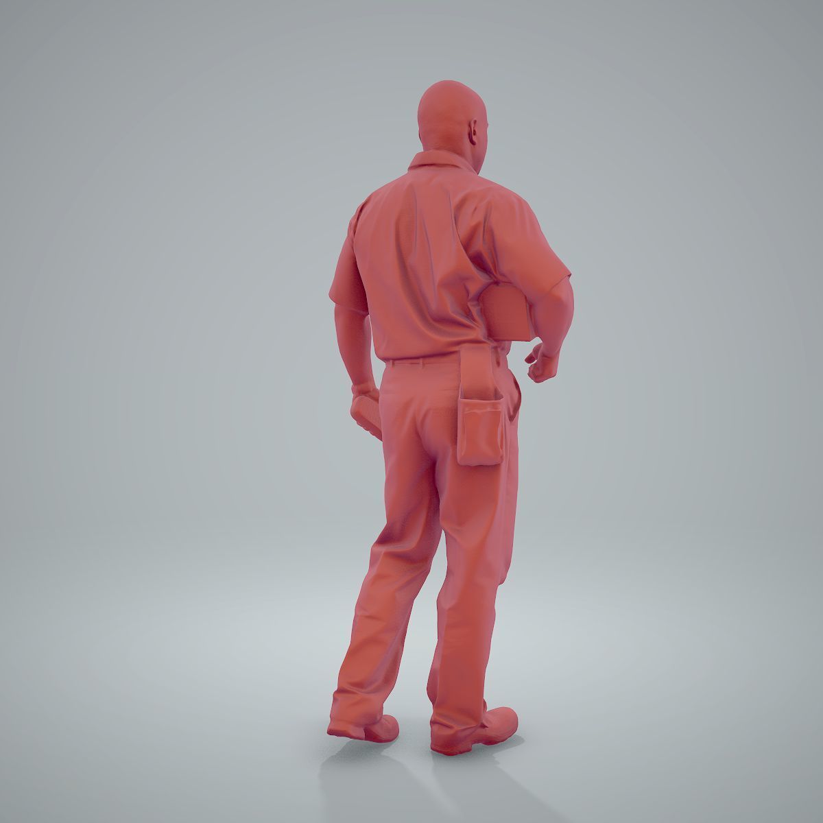 Standing Delivery Man with Uniform WMan0305-HD2-O01P01-S 3D model_56