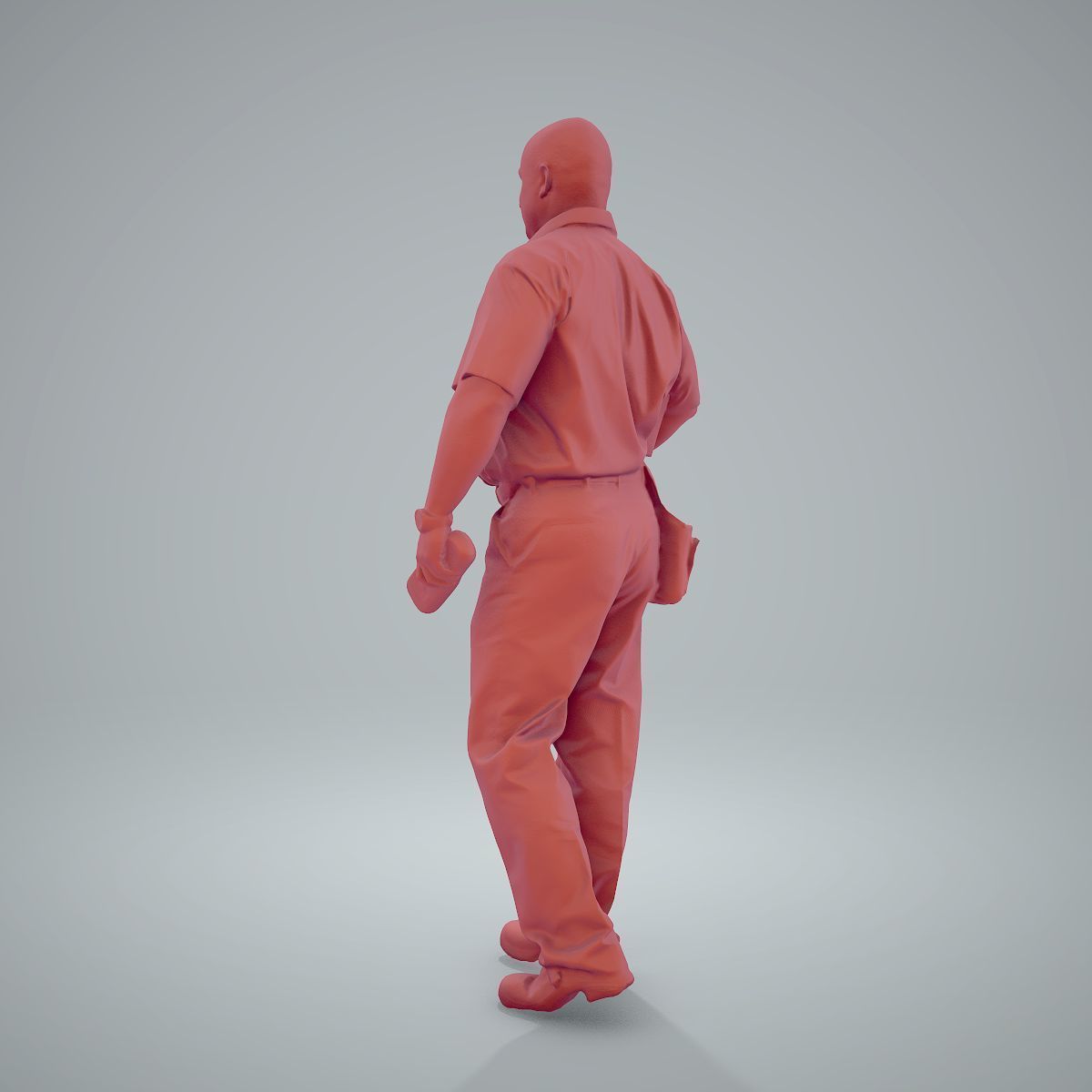 Standing Delivery Man with Uniform WMan0305-HD2-O01P01-S 3D model_41