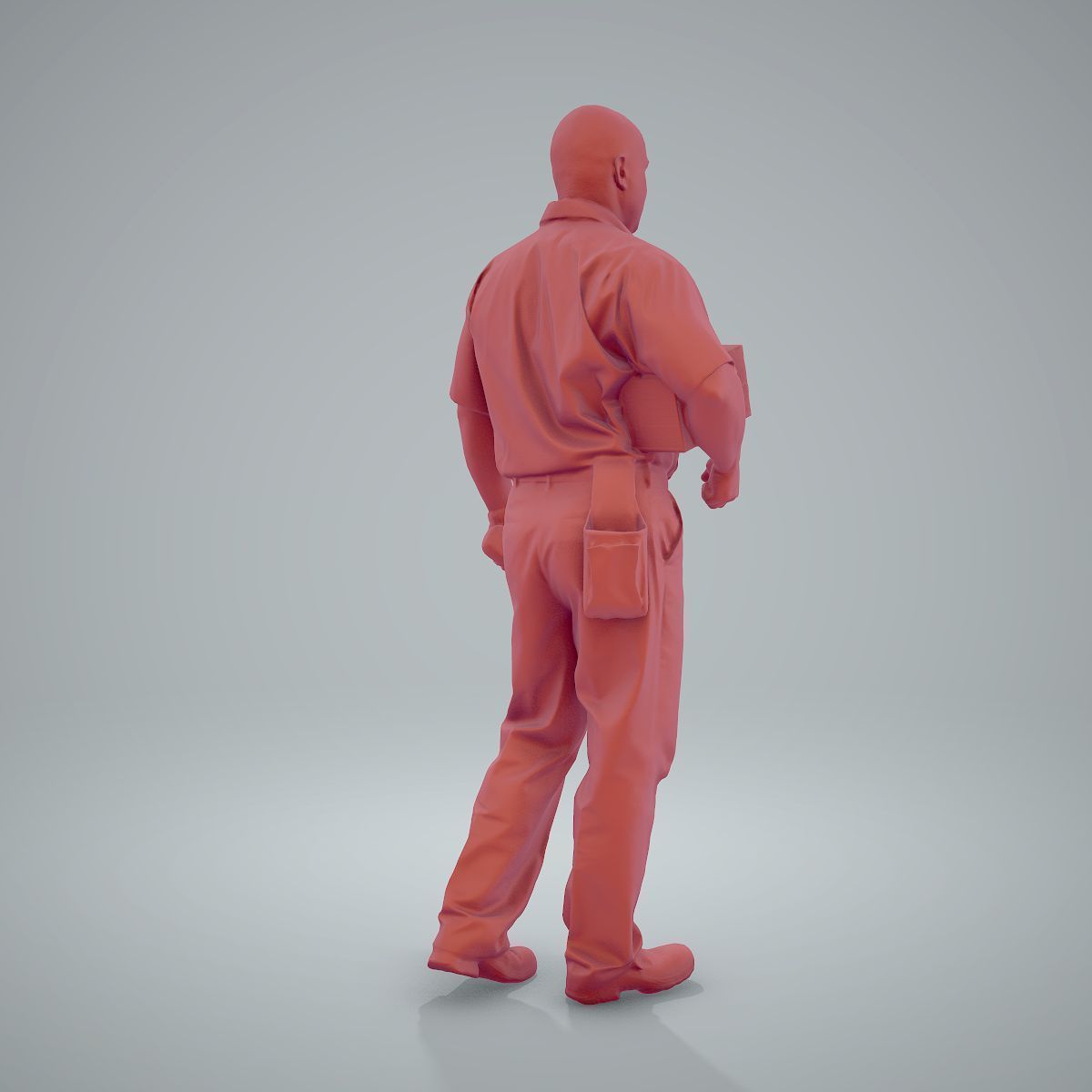 Standing Delivery Man with Uniform WMan0305-HD2-O01P01-S 3D model_35