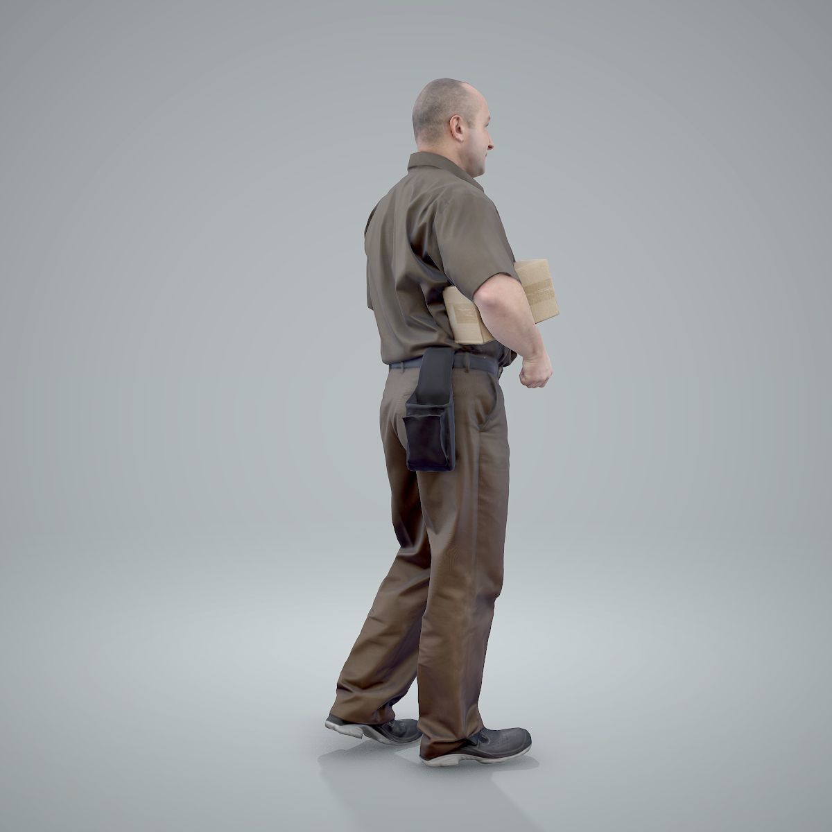 Standing Delivery Man with Uniform WMan0305-HD2-O01P01-S 3D model_53