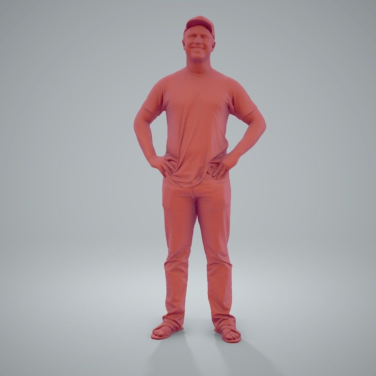 Casual Man Wearing Jeans and Baseball Cap CMan0206-HD2-O01P01-S 3D model_68