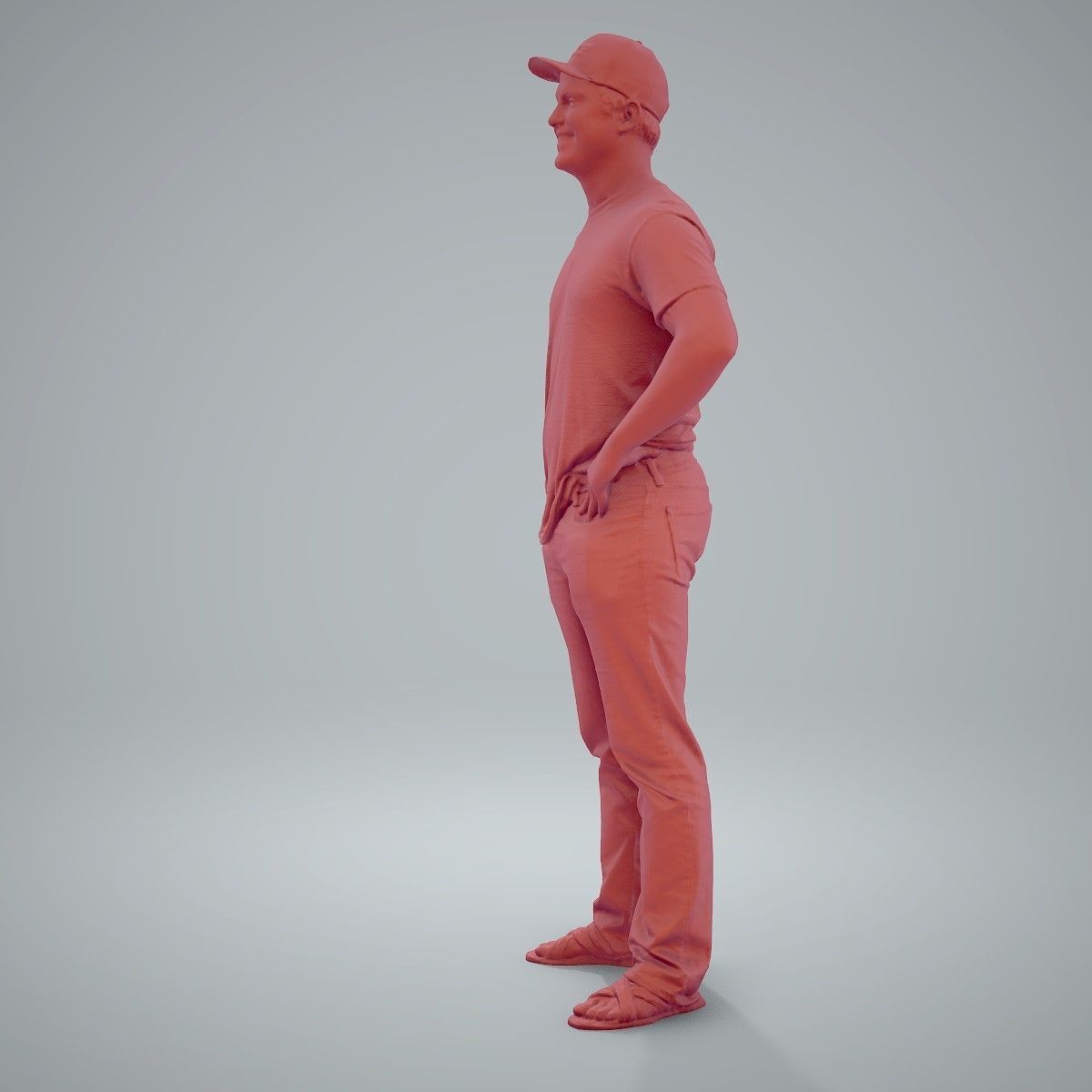 Casual Man Wearing Jeans and Baseball Cap CMan0206-HD2-O01P01-S 3D model_72