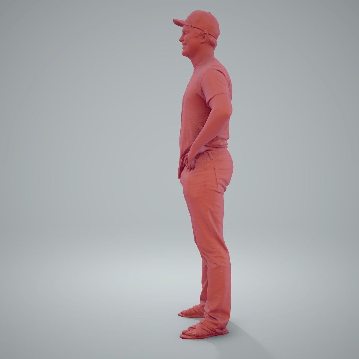 Casual Man Wearing Jeans and Baseball Cap CMan0206-HD2-O01P01-S 3D model_58