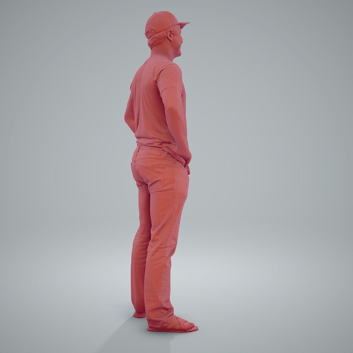 Casual Man Wearing Jeans and Baseball Cap CMan0206-HD2-O01P01-S 3D model_34