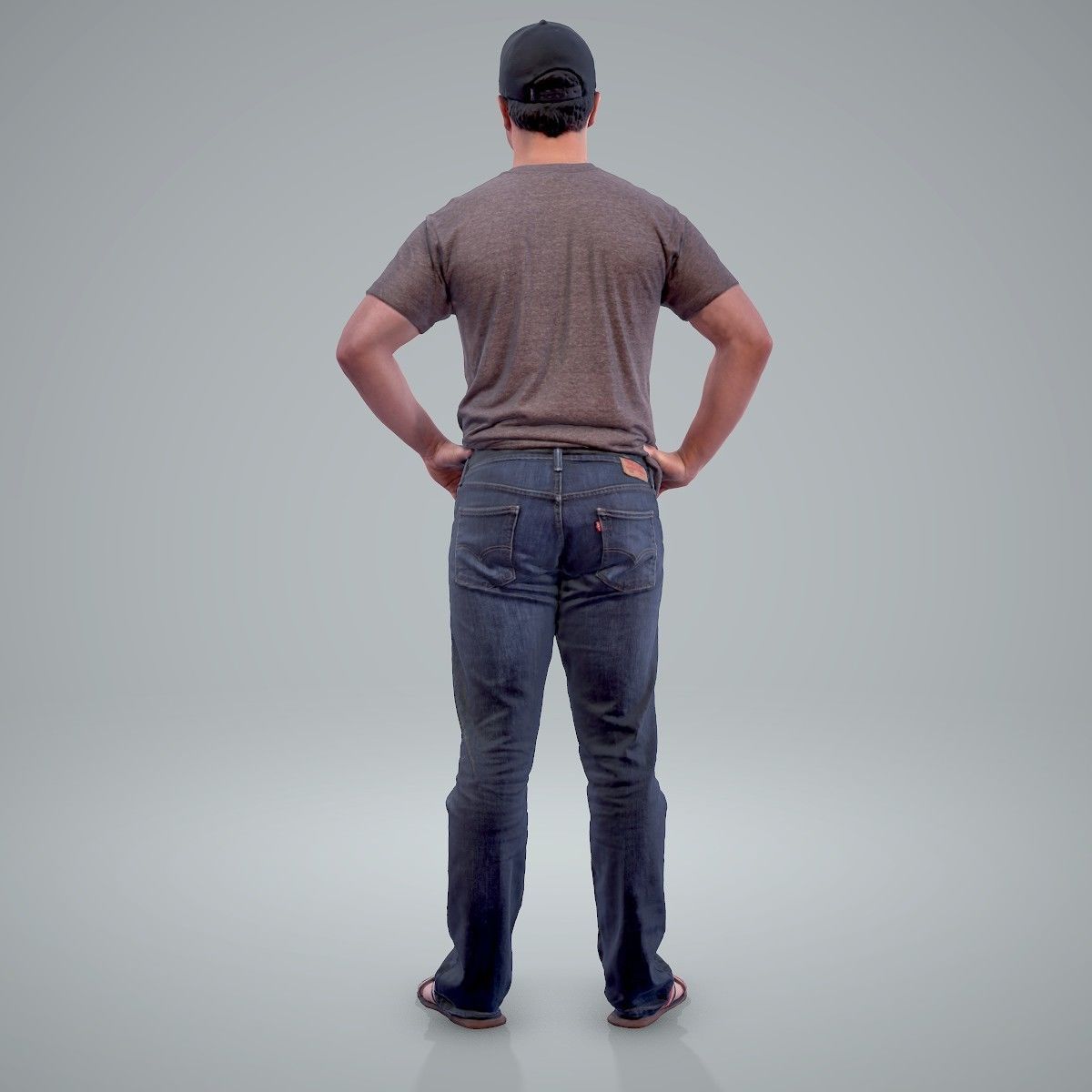 Casual Man Wearing Jeans and Baseball Cap CMan0206-HD2-O01P01-S 3D model_23