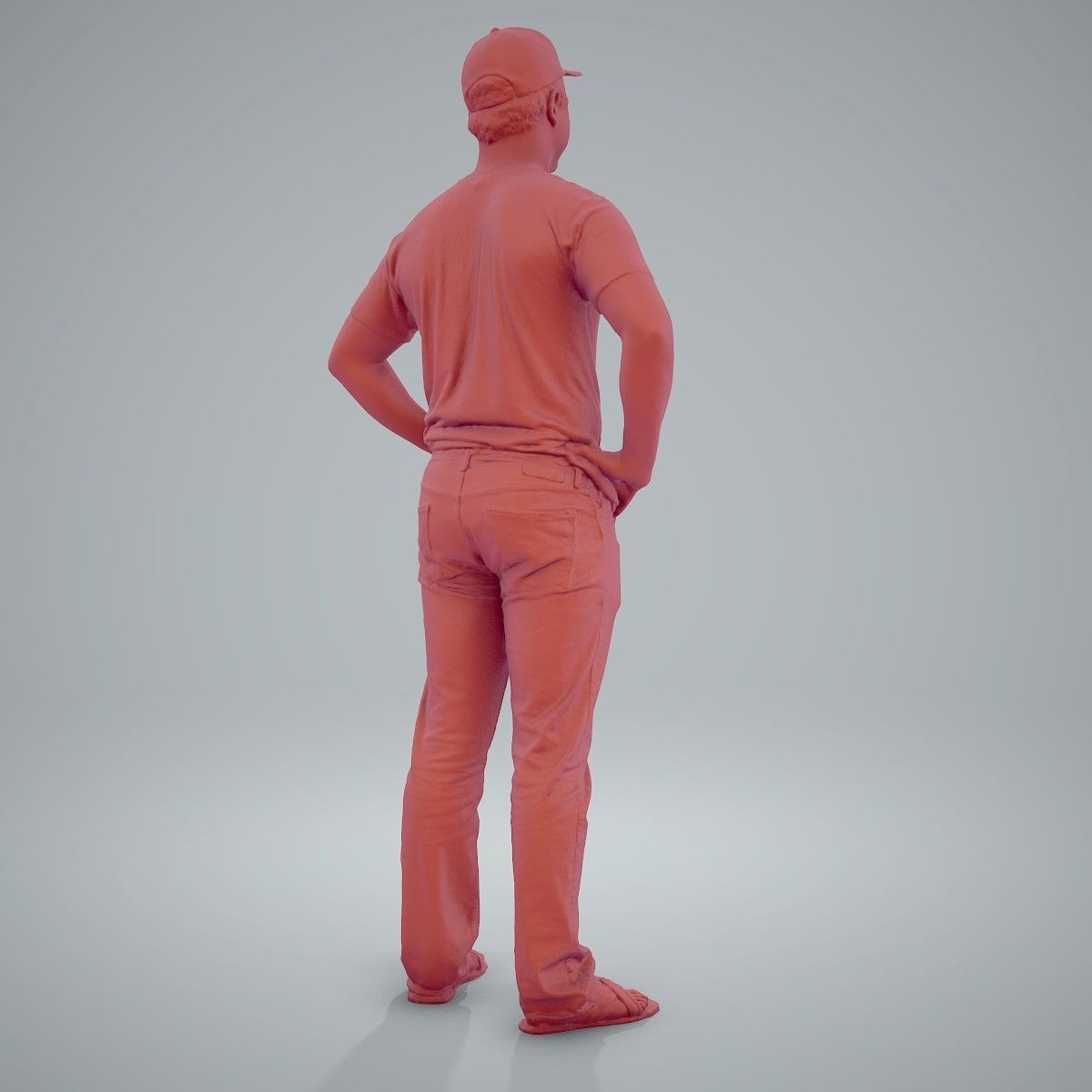 Casual Man Wearing Jeans and Baseball Cap CMan0206-HD2-O01P01-S 3D model_6