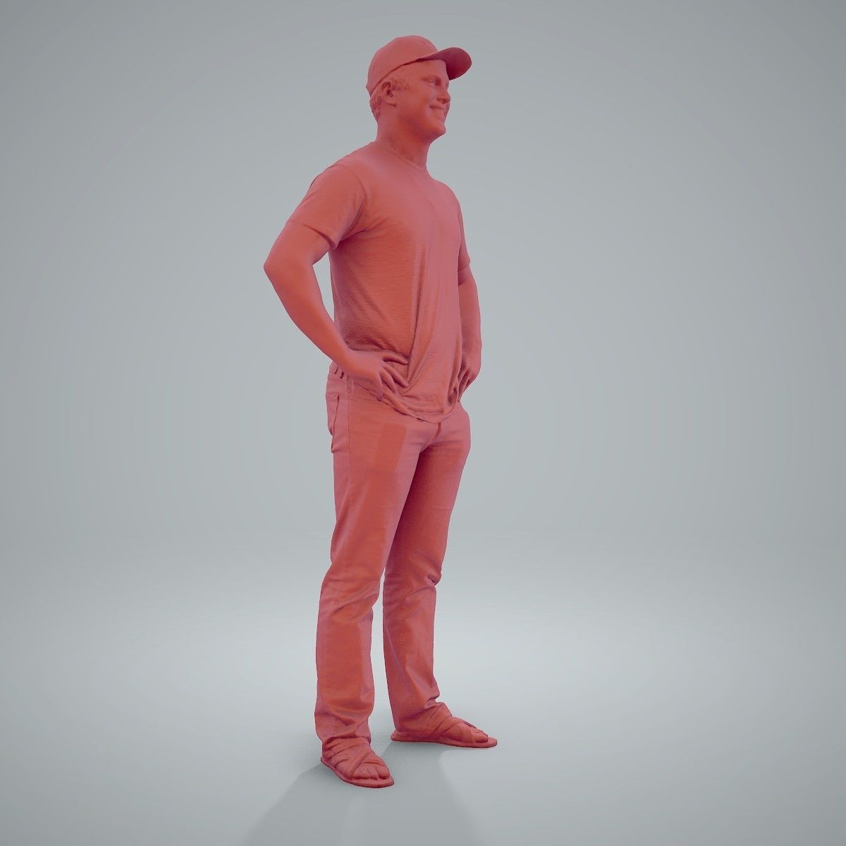 Casual Man Wearing Jeans and Baseball Cap CMan0206-HD2-O01P01-S 3D model_53