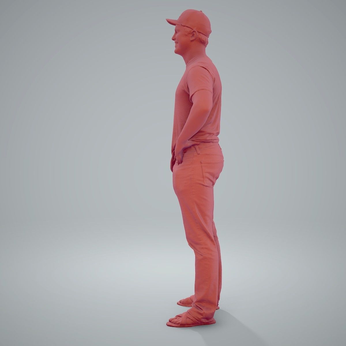 Casual Man Wearing Jeans and Baseball Cap CMan0206-HD2-O01P01-S 3D model_47