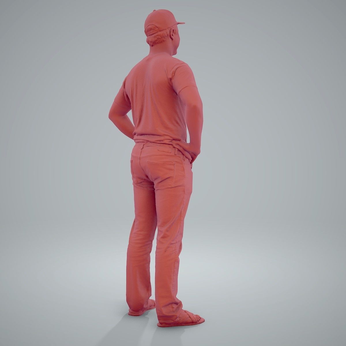 Casual Man Wearing Jeans and Baseball Cap CMan0206-HD2-O01P01-S 3D model_42