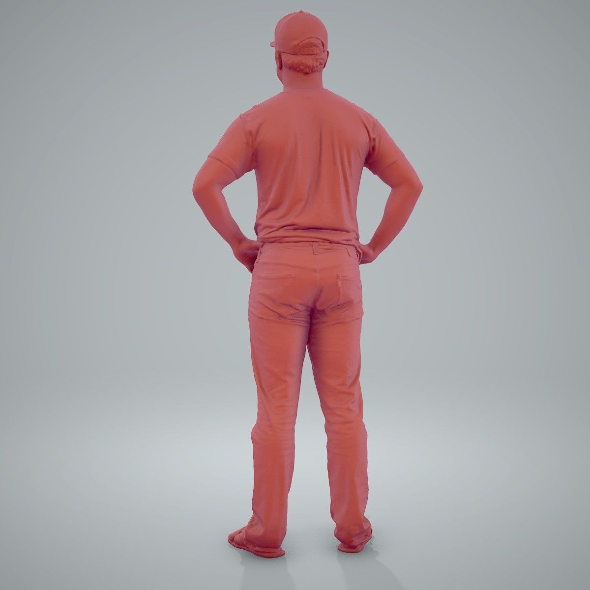 Casual Man Wearing Jeans and Baseball Cap CMan0206-HD2-O01P01-S 3D model_62