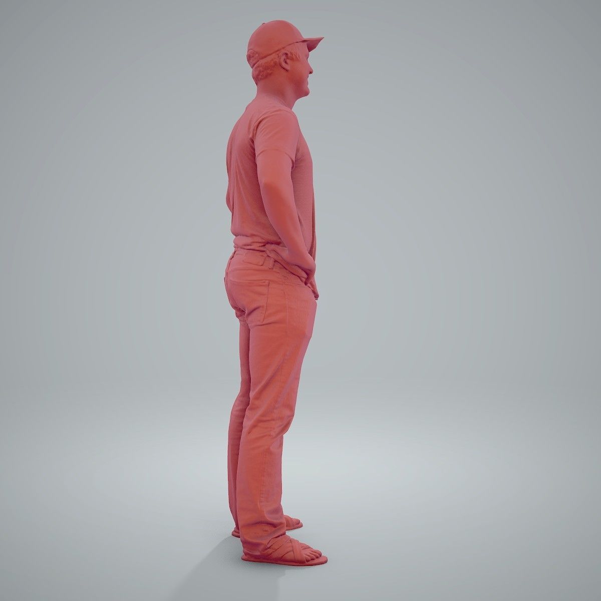 Casual Man Wearing Jeans and Baseball Cap CMan0206-HD2-O01P01-S 3D model_21