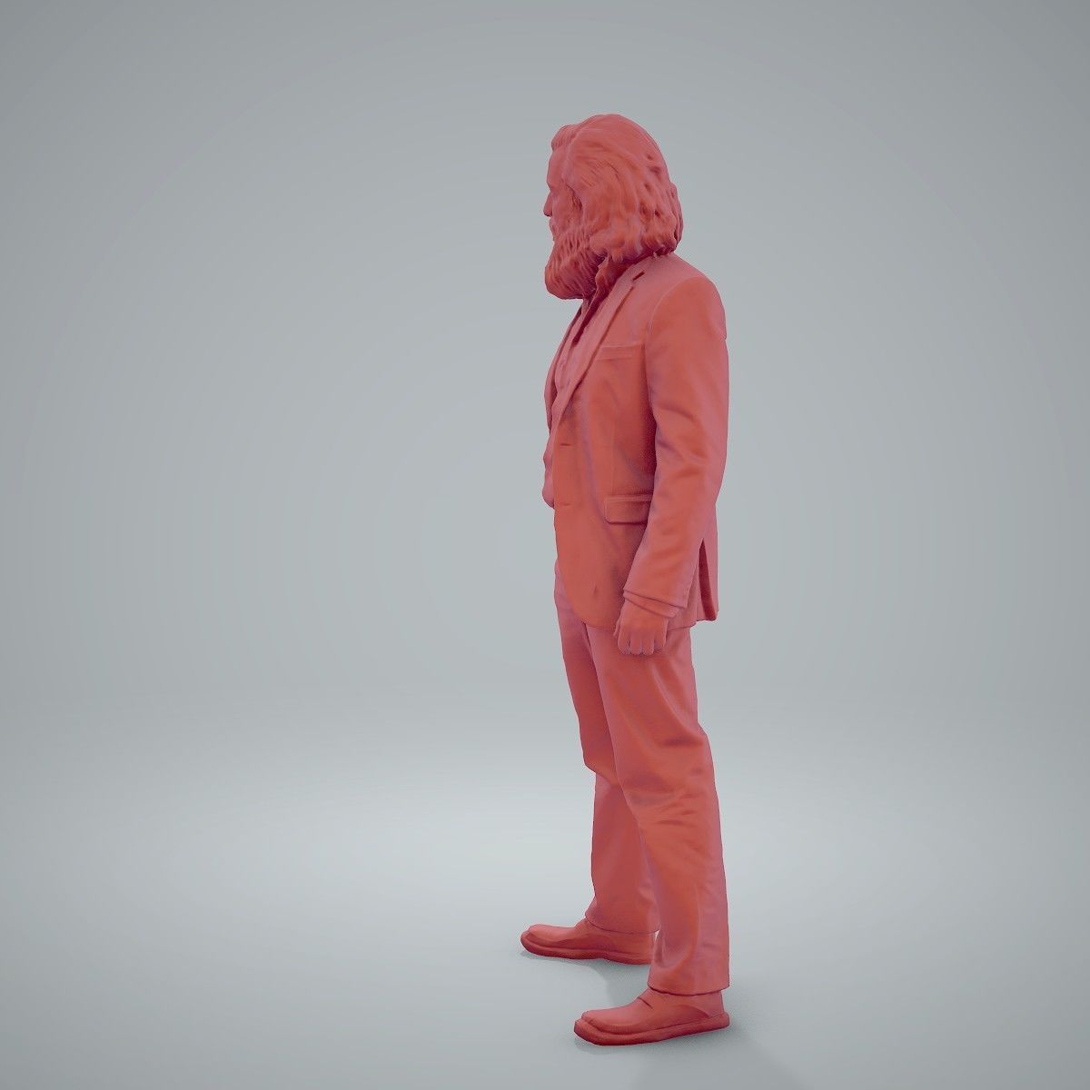 Classy Bearded Man with Brown Suit CMan0205-HD2-O01P01-S 3D model_16