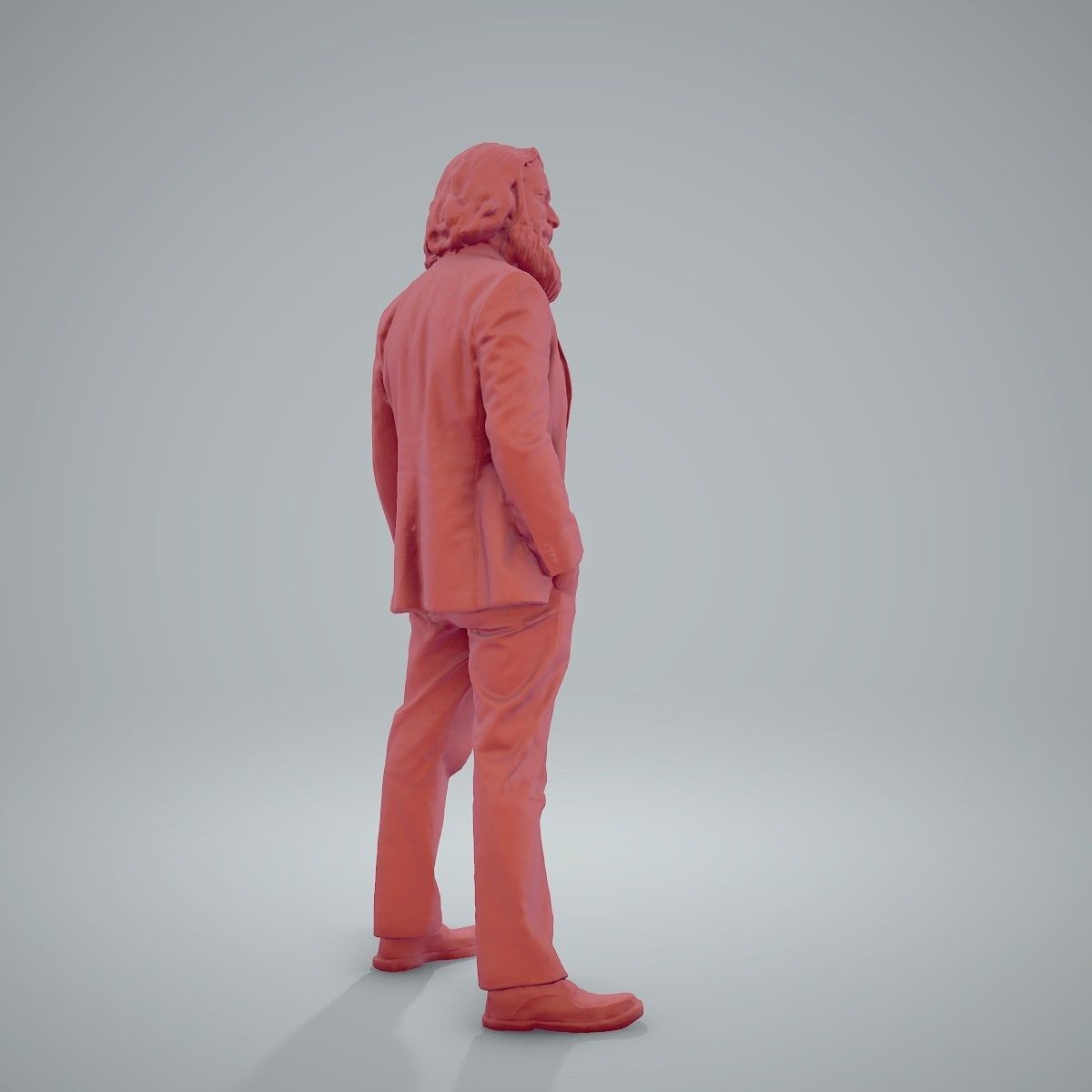 Classy Bearded Man with Brown Suit CMan0205-HD2-O01P01-S 3D model_8