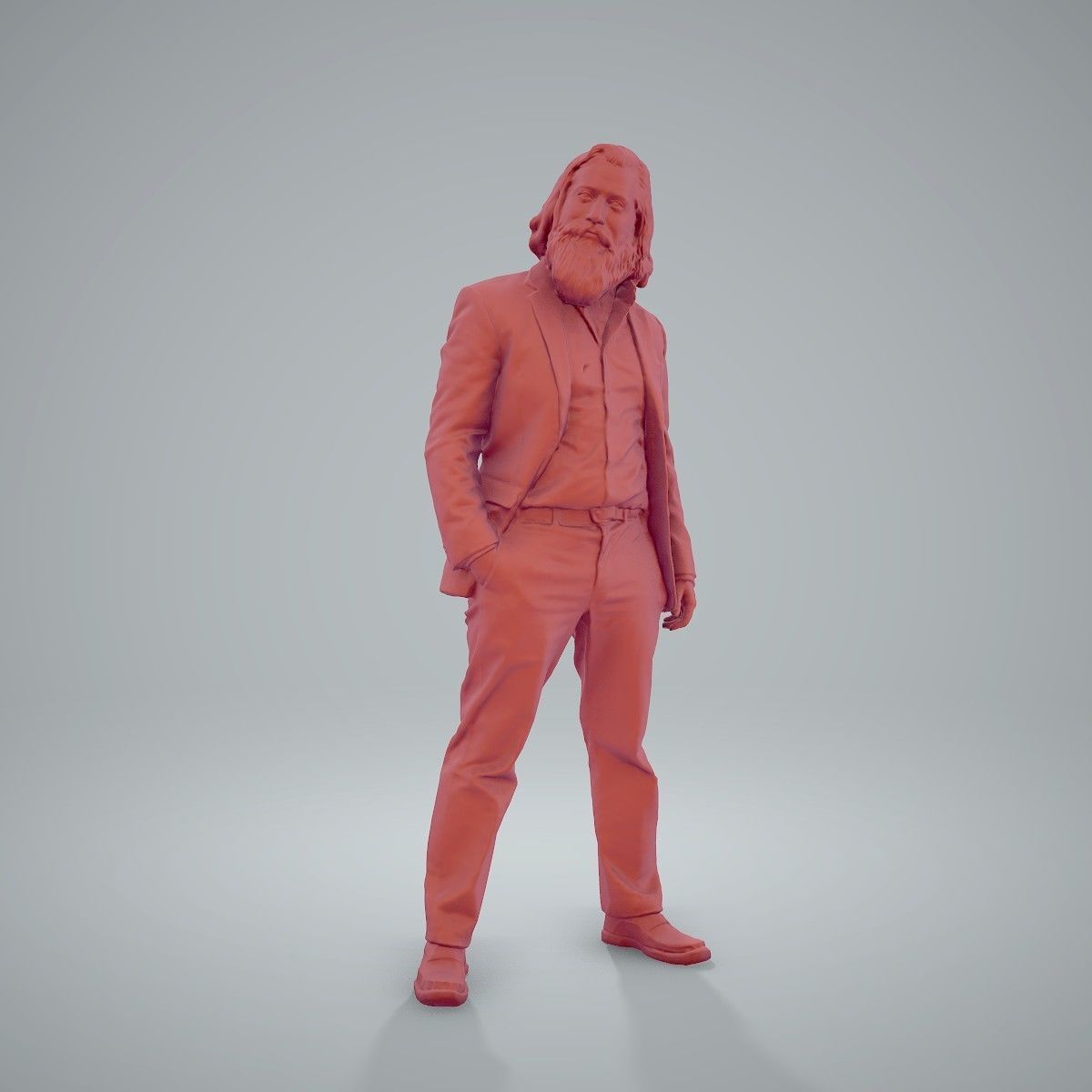 Classy Bearded Man with Brown Suit CMan0205-HD2-O01P01-S 3D model_40