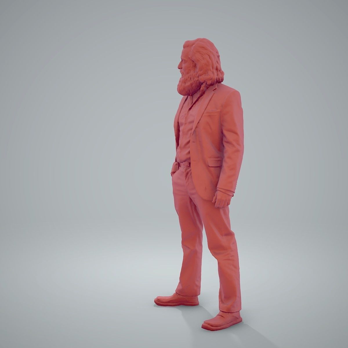 Classy Bearded Man with Brown Suit CMan0205-HD2-O01P01-S 3D model_13