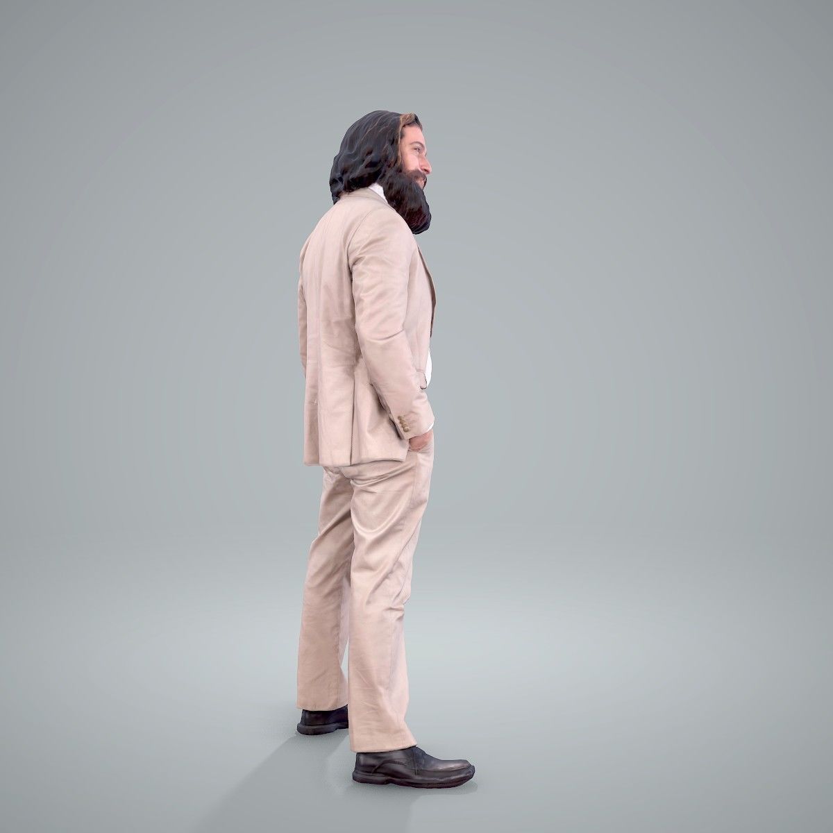 Classy Bearded Man with Brown Suit CMan0205-HD2-O01P01-S 3D model_3