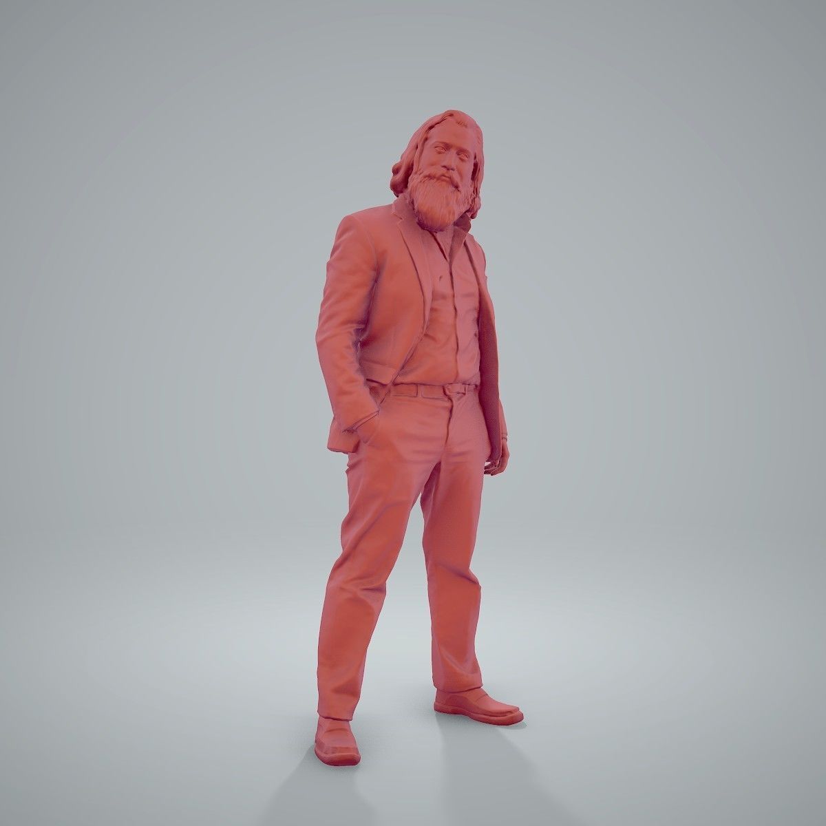 Classy Bearded Man with Brown Suit CMan0205-HD2-O01P01-S 3D model_51