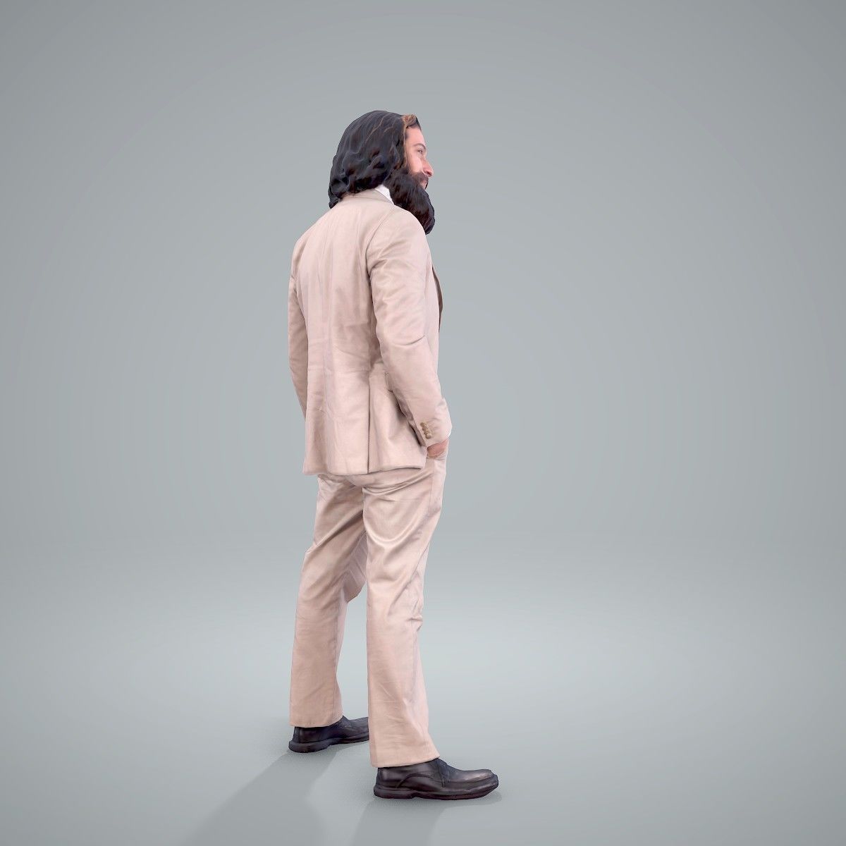 Classy Bearded Man with Brown Suit CMan0205-HD2-O01P01-S 3D model_55