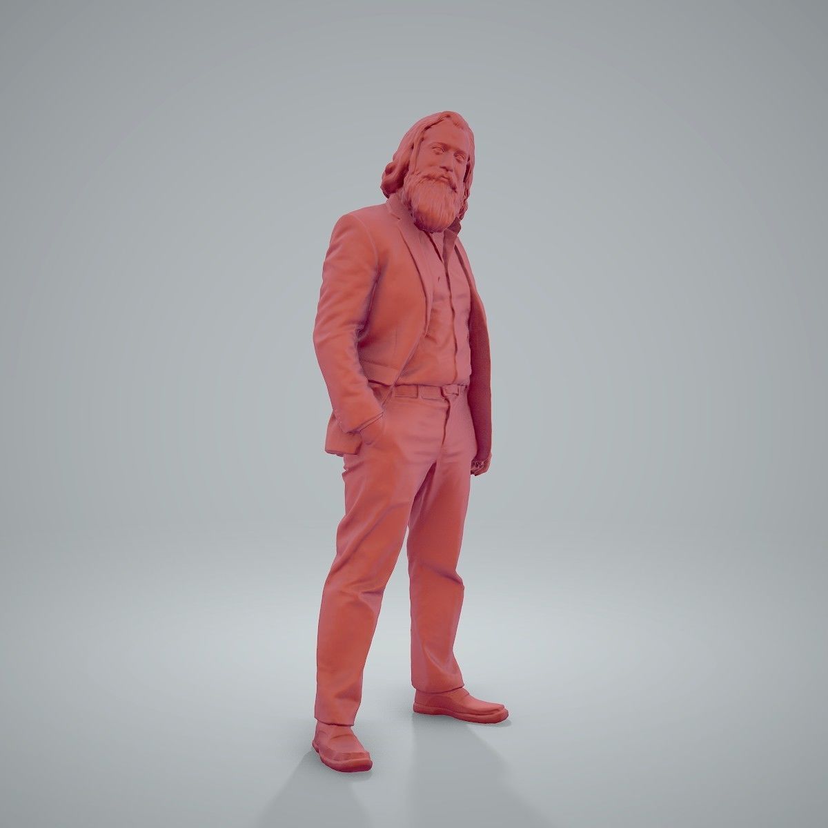 Classy Bearded Man with Brown Suit CMan0205-HD2-O01P01-S 3D model_36