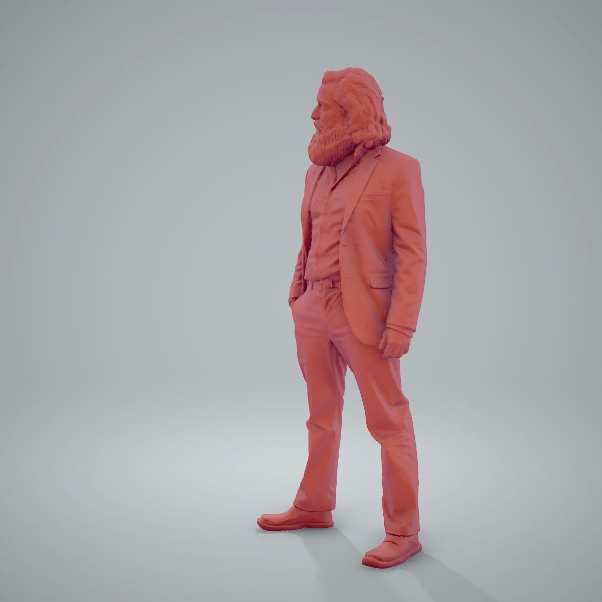 Classy Bearded Man with Brown Suit CMan0205-HD2-O01P01-S 3D model_41