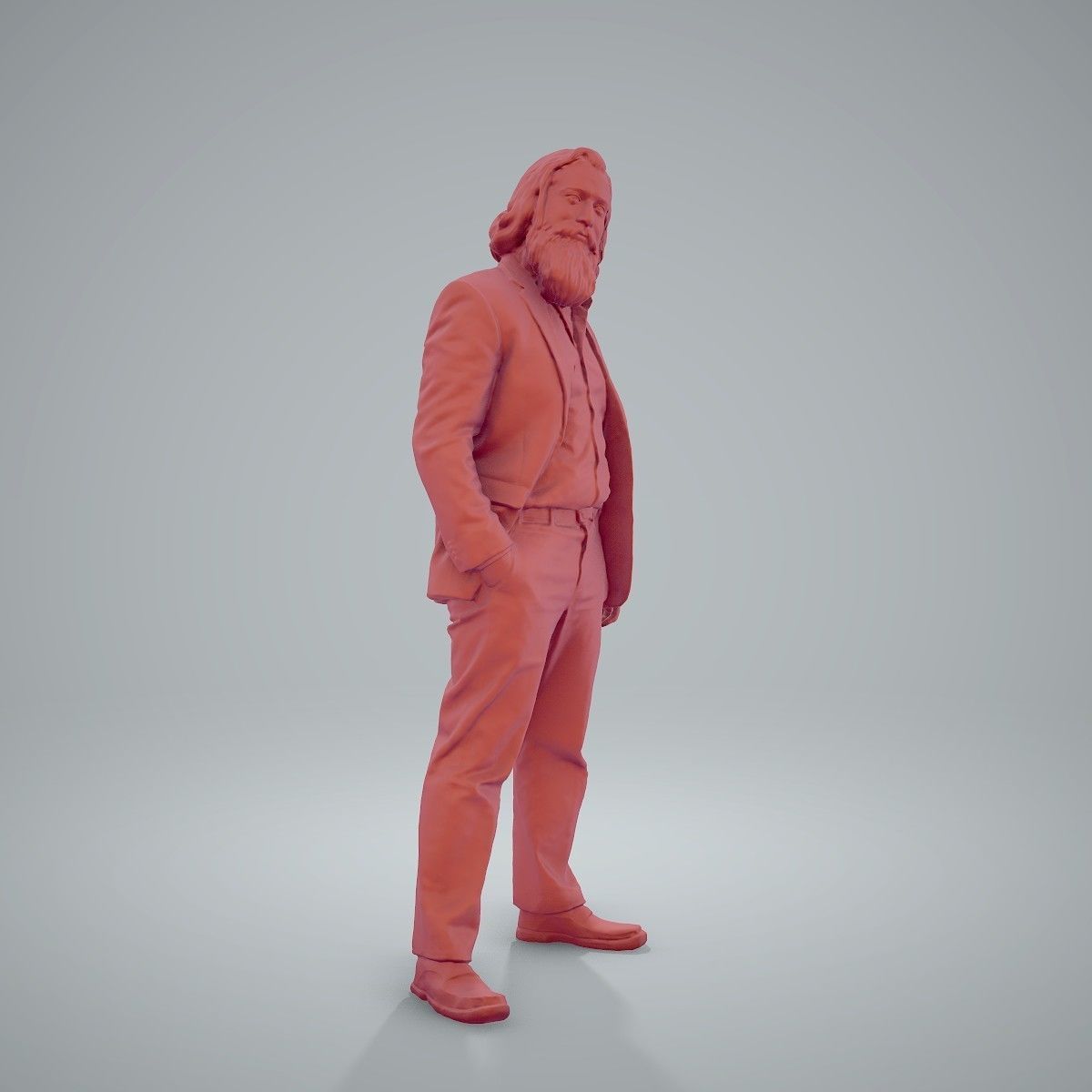 Classy Bearded Man with Brown Suit CMan0205-HD2-O01P01-S 3D model_45