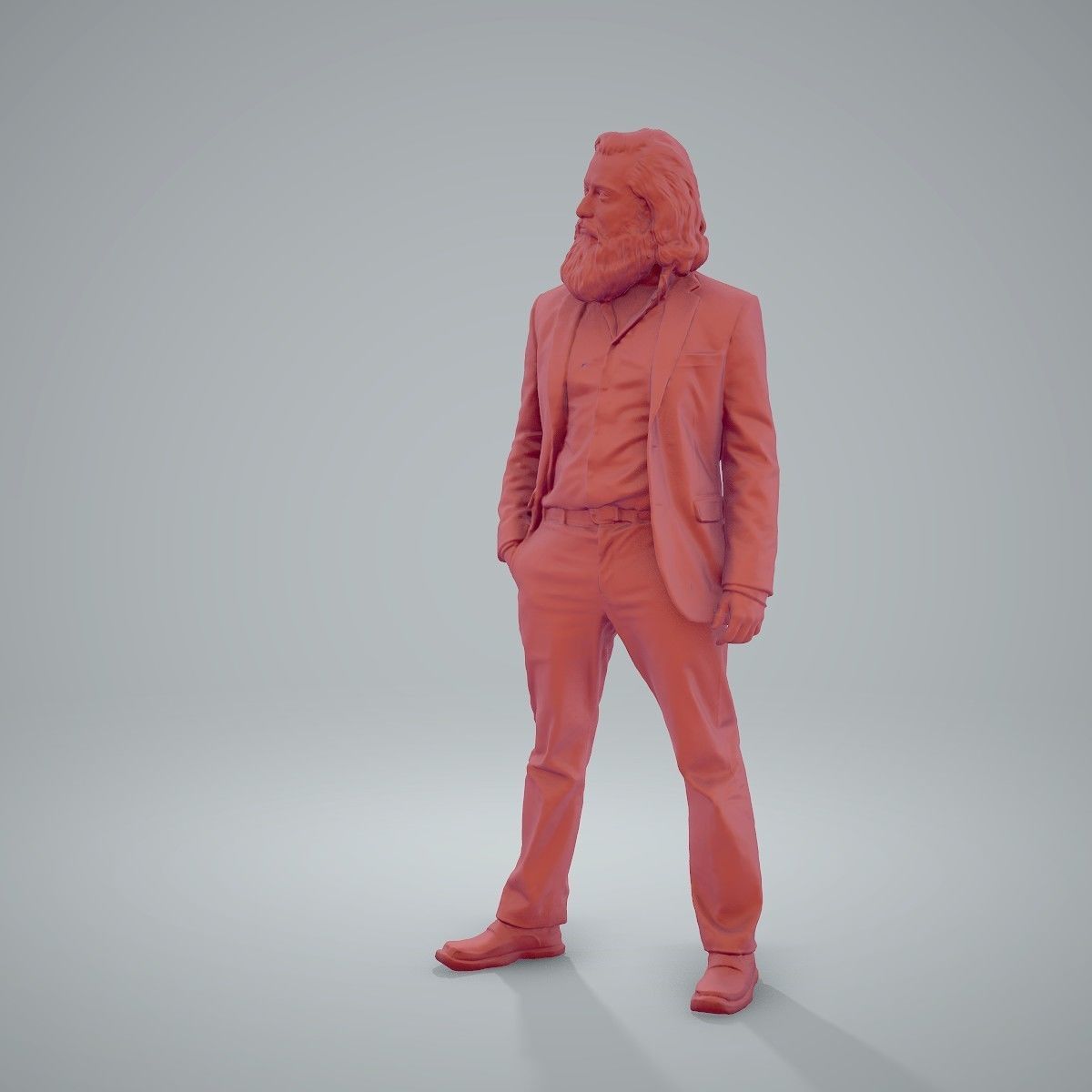 Classy Bearded Man with Brown Suit CMan0205-HD2-O01P01-S 3D model_31