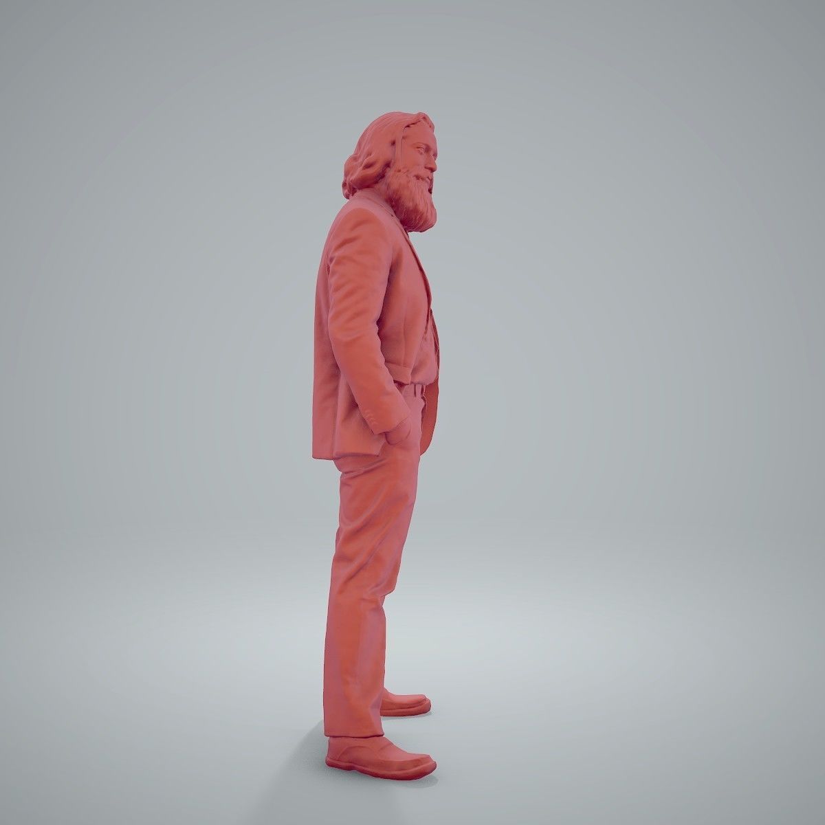 Classy Bearded Man with Brown Suit CMan0205-HD2-O01P01-S 3D model_62