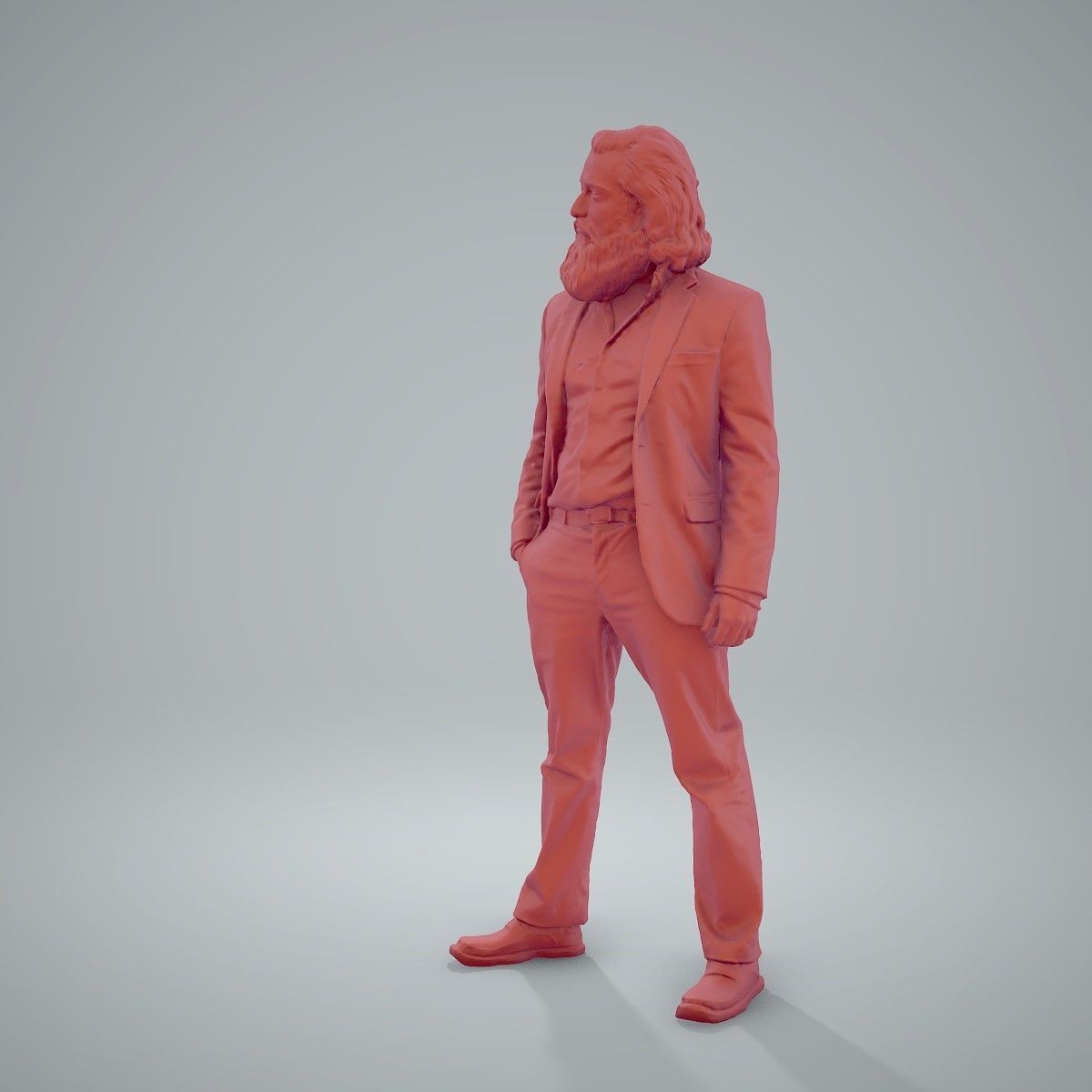 Classy Bearded Man with Brown Suit CMan0205-HD2-O01P01-S 3D model_64