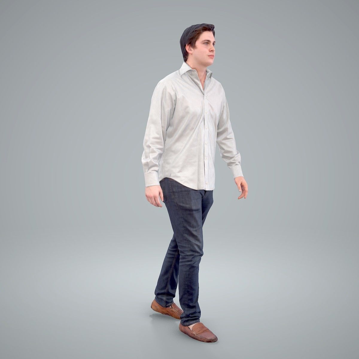 Casual Man Wearing Brown Moccasins CMan0204-HD2-O01P01-S 3D model_42