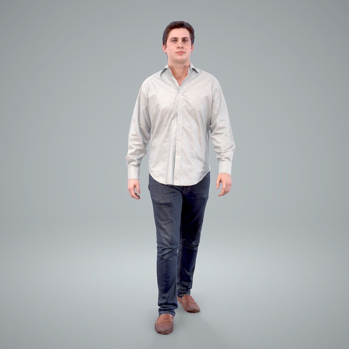 Casual Man Wearing Brown Moccasins CMan0204-HD2-O01P01-S 3D model_63